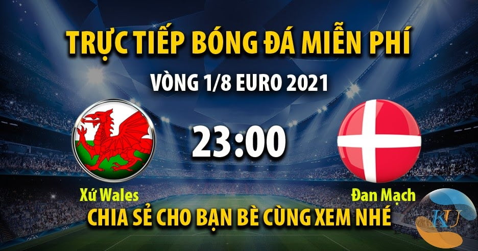 Euro 2020 Xứ Wales vs Đan Mạch