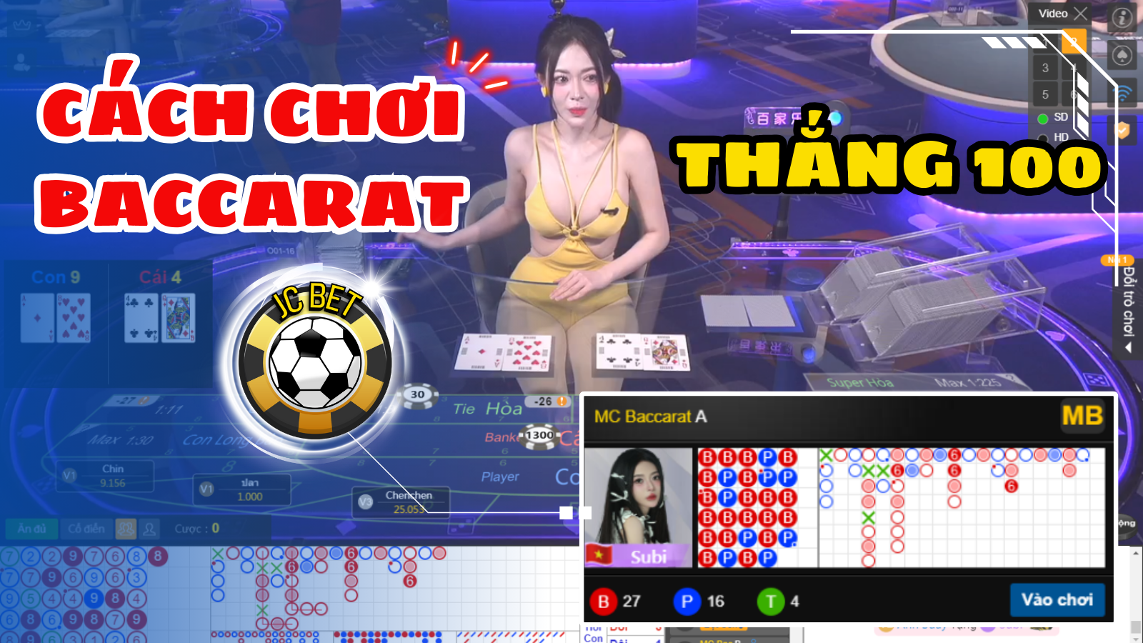 TÌM HIỂU CÁCH CHƠI BACCARAT THẮNG 100 NHÀ CÁI 